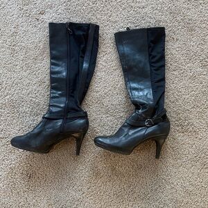 Me Too Black Heeled Boots for Women